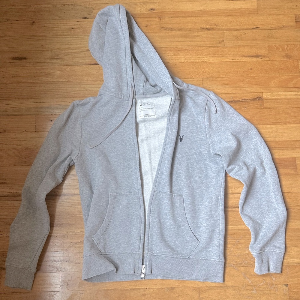 All Saints Light Gray Hoodie